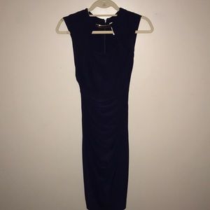 CACHE navy blue back zip dress worn 1x